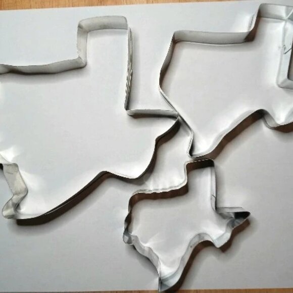 Texas Cookie Cutters Set of 3 -Heavy Duty Tinplate Steel for baking or crafts. - Picture 2 of 8